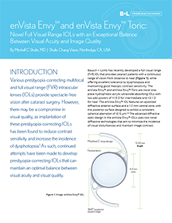 enVista Envy™ and enVista Envy™ Toric: Novel Full Visual Range IOLs with an Exceptional Balance Between Visual Acuity and Image Quality